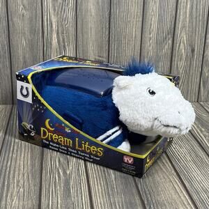 Pillow Pets Dream Lites Indianapolis Colts NFL Mascot Blue Plush Sleep Timer NIB